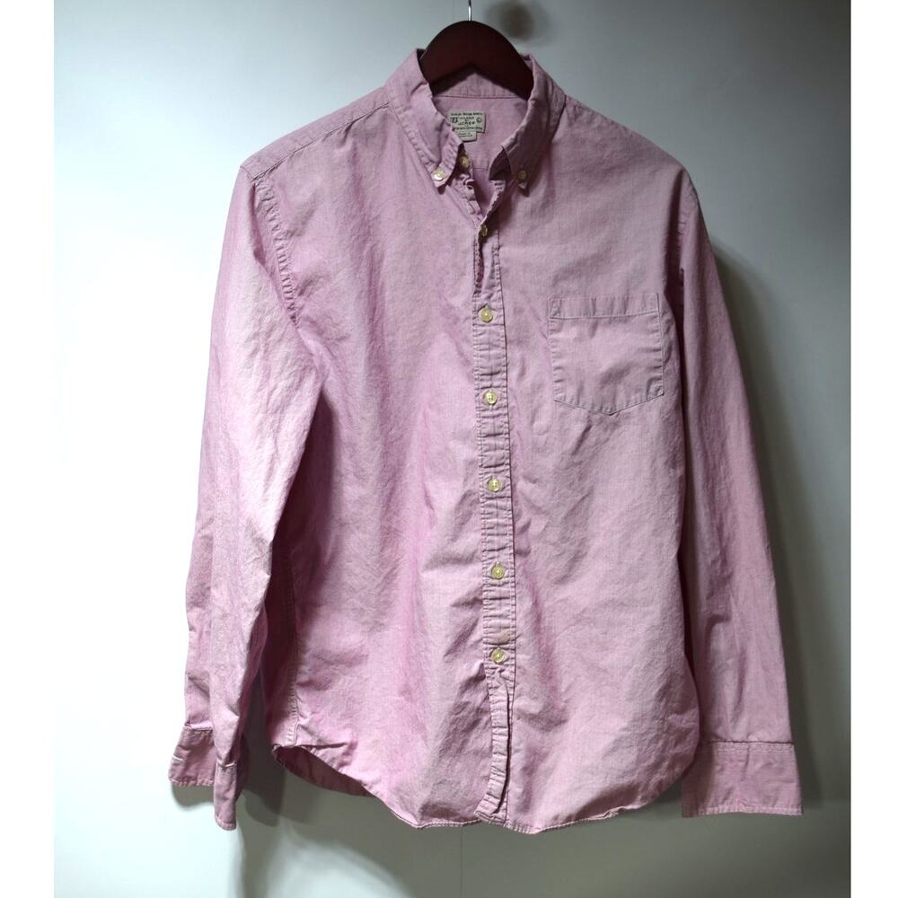 J.Crew Pink Button Down Shirt Mens Large Slim Fit 100% Cotton Oxford